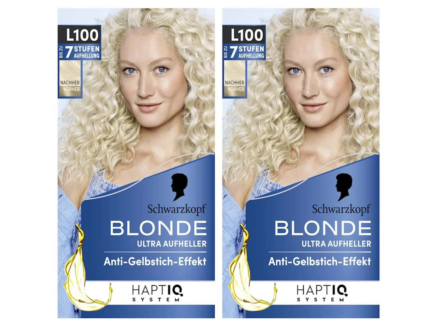 Освітлювач Schwarzkopf Blonde L100 Ice Blonde (2 x 175 мл), фарба для освітлення волосся, активована олією, з системою HaptIQ, до 7 рівнів без жовтого відтінку, фото №1