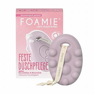 Твердий гель для душу Foamie Cherry Kiss Ефект масажу 100% веганський Без пластику Для сухої шкіри 80 г - Фото 1