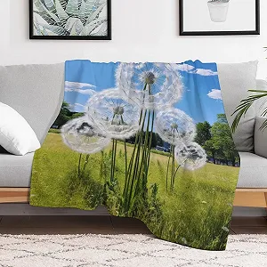 Покривало Фланель Фліс DandeLöwe 3D для дивану ліжка Пухнасте М'яке Тепле (130 x 180 см) synthetic.ua - Фото 1