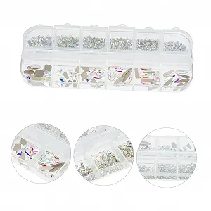 Диаманты для ногтей Микс Блестки для креативного маникюра для ногтевых студий Новичков и проектов Легкий и портативный Декорация для ногтей и рукоделия synthetic.ua - Фото 1