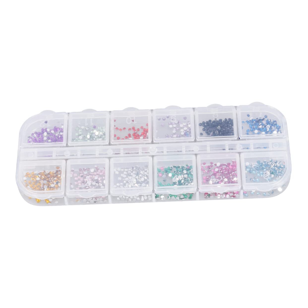 Блискітки для нігтів FRCOLOR кольорові прикраси для нігтів, прозора контейнерна упаковка, фото №8