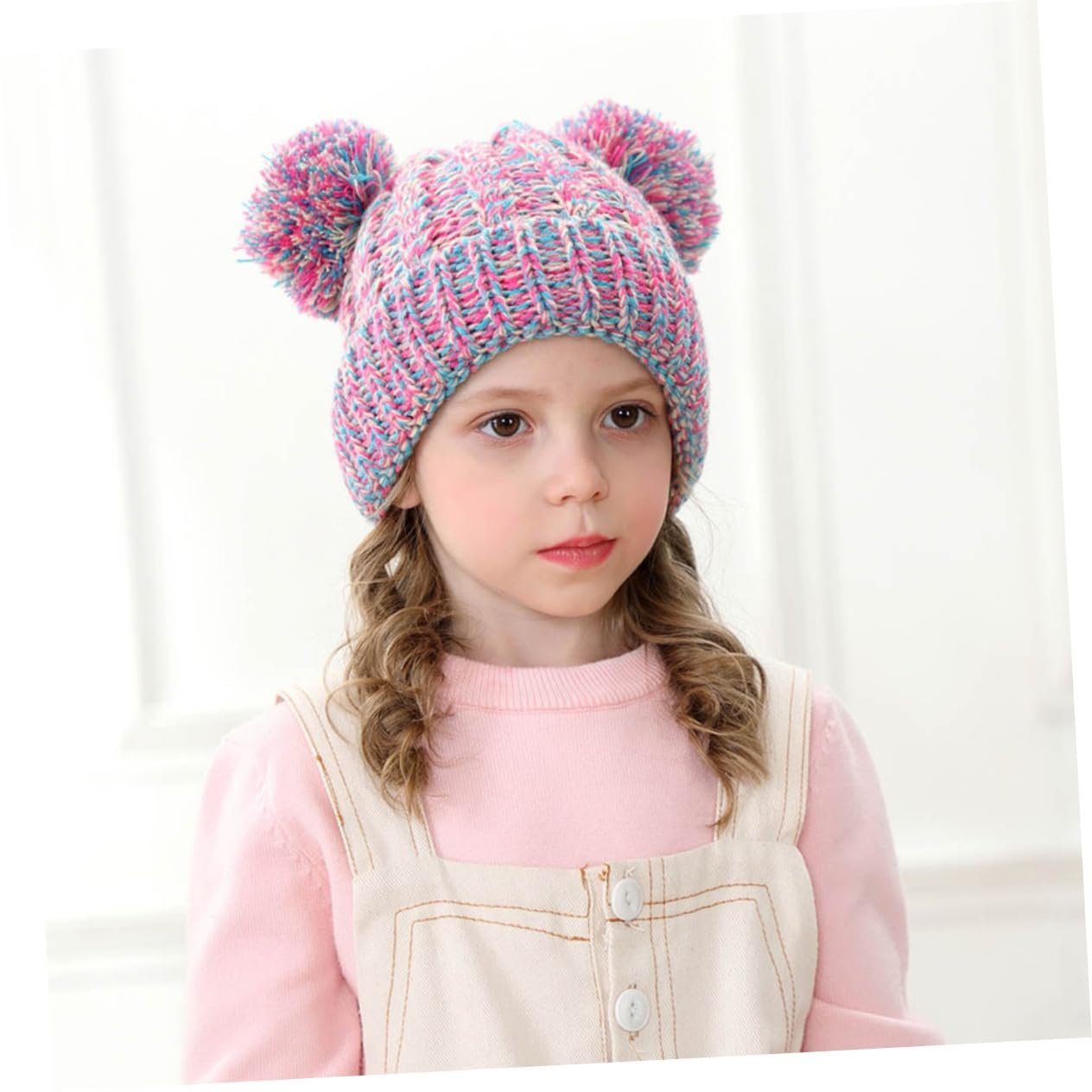Шапка WRITWAA В'язана з помпоном для дівчинки, тепла зимова, фото №3 Шапка WRITWAA В'язана з помпоном для дівчинки, тепла зимова, фото №3