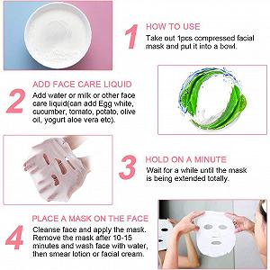 Маска для лица Компресс 100 шт, бумага для DIY масок, нетканое волокно synthetic.ua - Фото 1