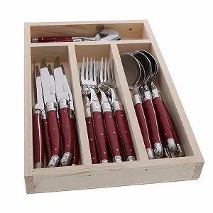 Набір столових приборів Jean Dubost Everyday JD07-13152.RED 24 предмети, сталь, різнокольоровий - Фото 1