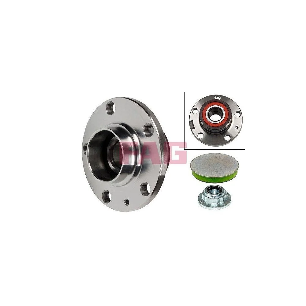 Комплект підшипника маточини Schaeffler FAG 713 6104 90 для AUDI SEAT SKODA VW, задня вісь, фото №1