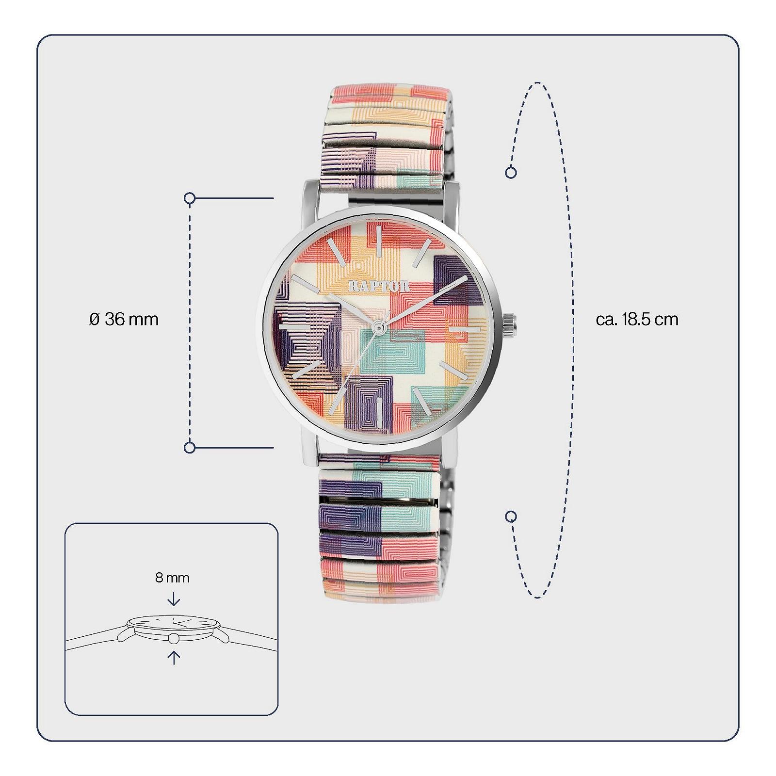 Женские часы Аналоговые Кварцевые Raptor Colourful Edition RA10205, разноцветный, Браслет, фото №4