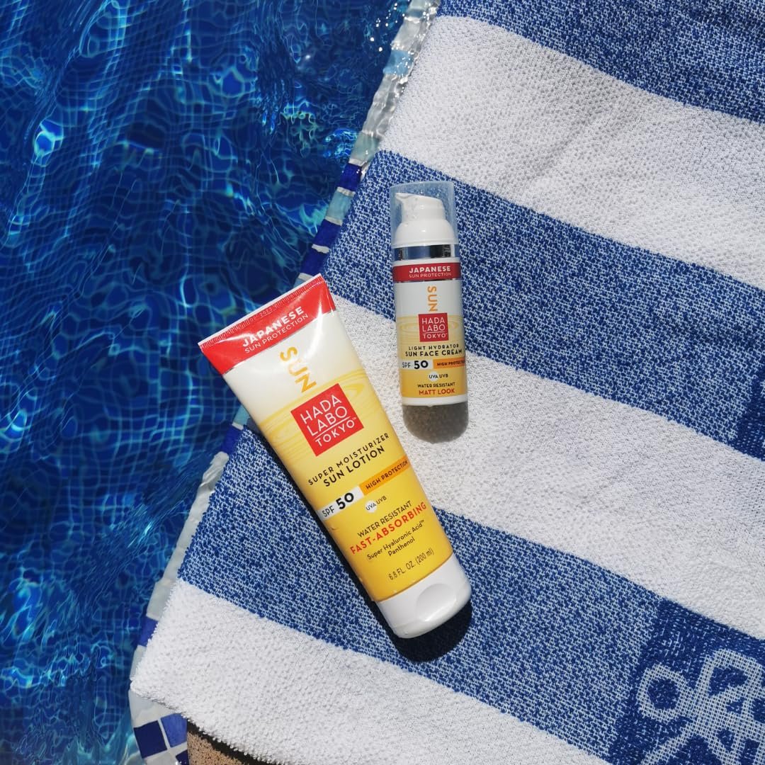 Солнцезащитный крем для лица Hada Labo Tokyo SPF 50 UVA/UVB с гиалуроновой кислотой и пантенолом, водостойкий, фото №6