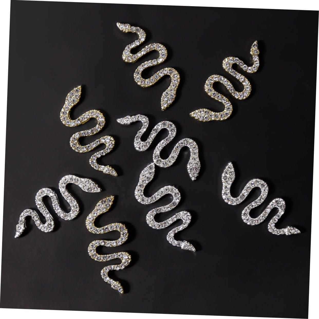 Украшение для ногтей в виде змеи 4 шт Стразы для ногтей Самодельный декор для ногтей Женские элегантные аксессуары для ногтей, фото №5