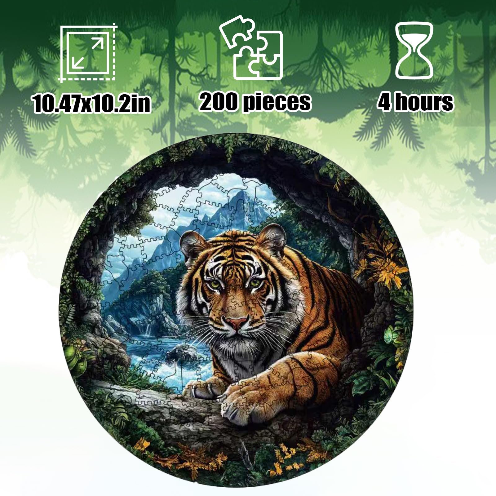 Пазл Деревянный Животные 200 элементов 5 мм, фото №1