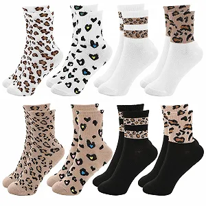 Шкарпетки спортивні з леопардовим візерунком 8 пар 39-42 - Фото 1