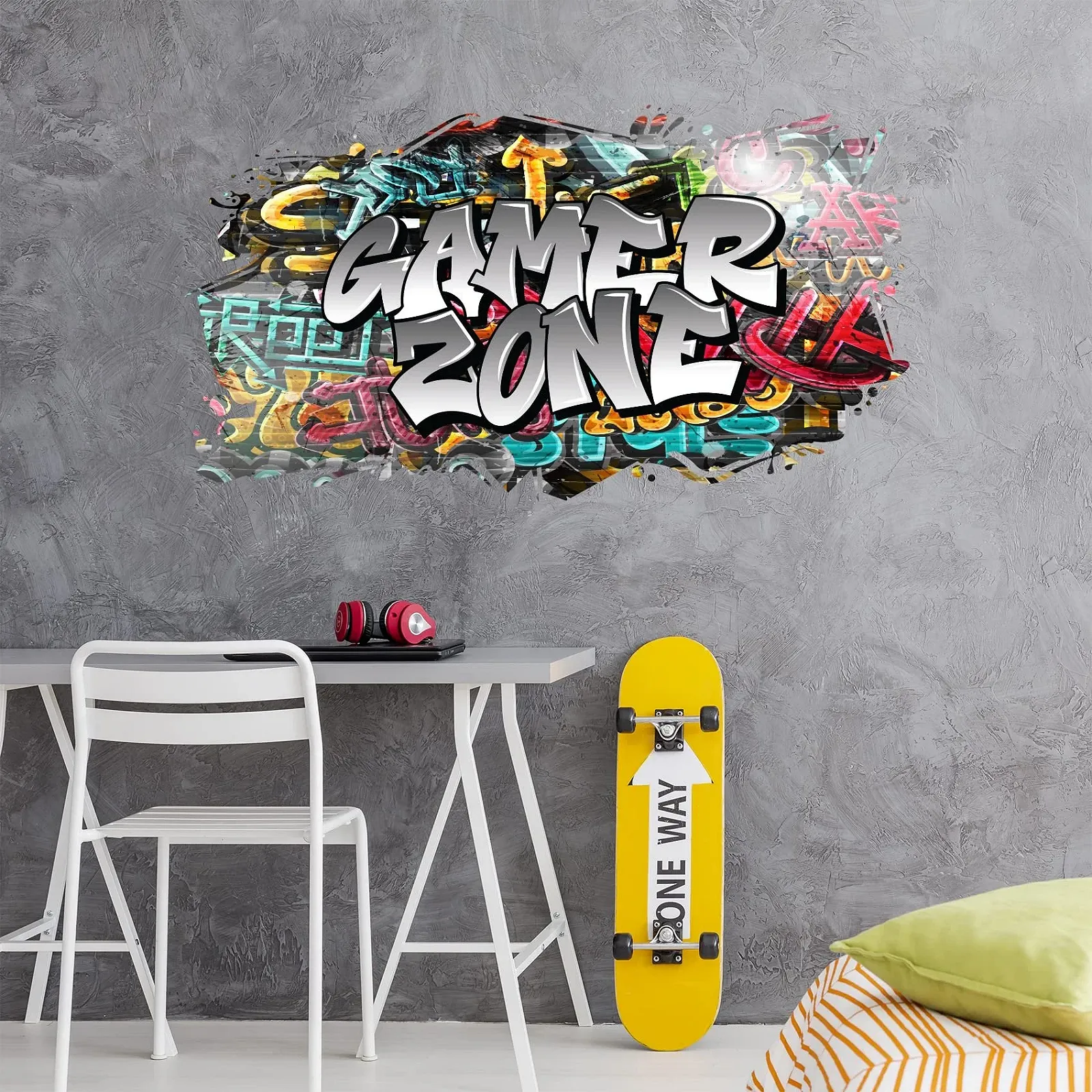 Наклейка на стіну W008 3D Graffiti 07 Sprayer 97 x 53 см, фото №3