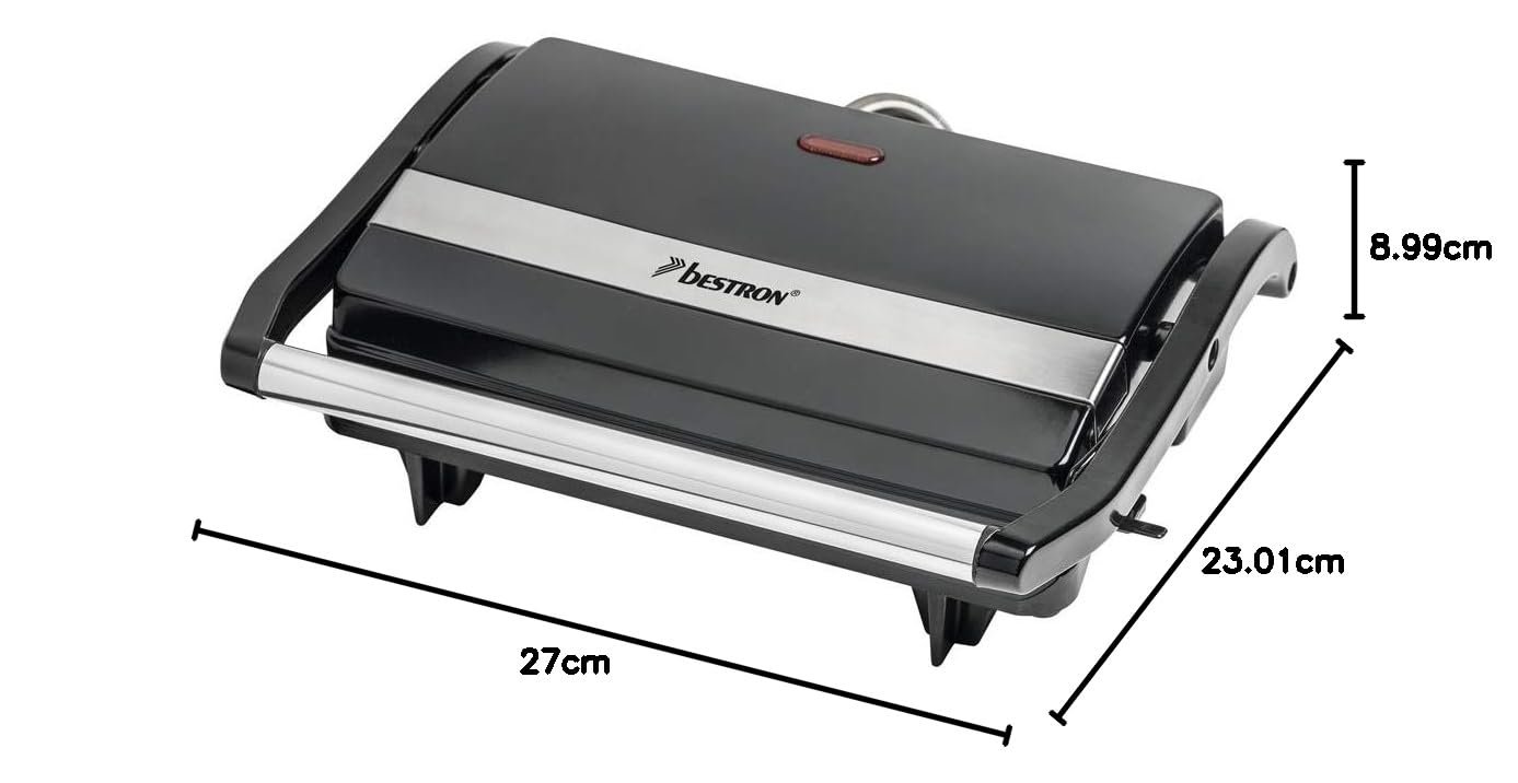 Контактный гриль Bestron APM123Z Электрический 22.5 x 14 cm Черный, фото №8