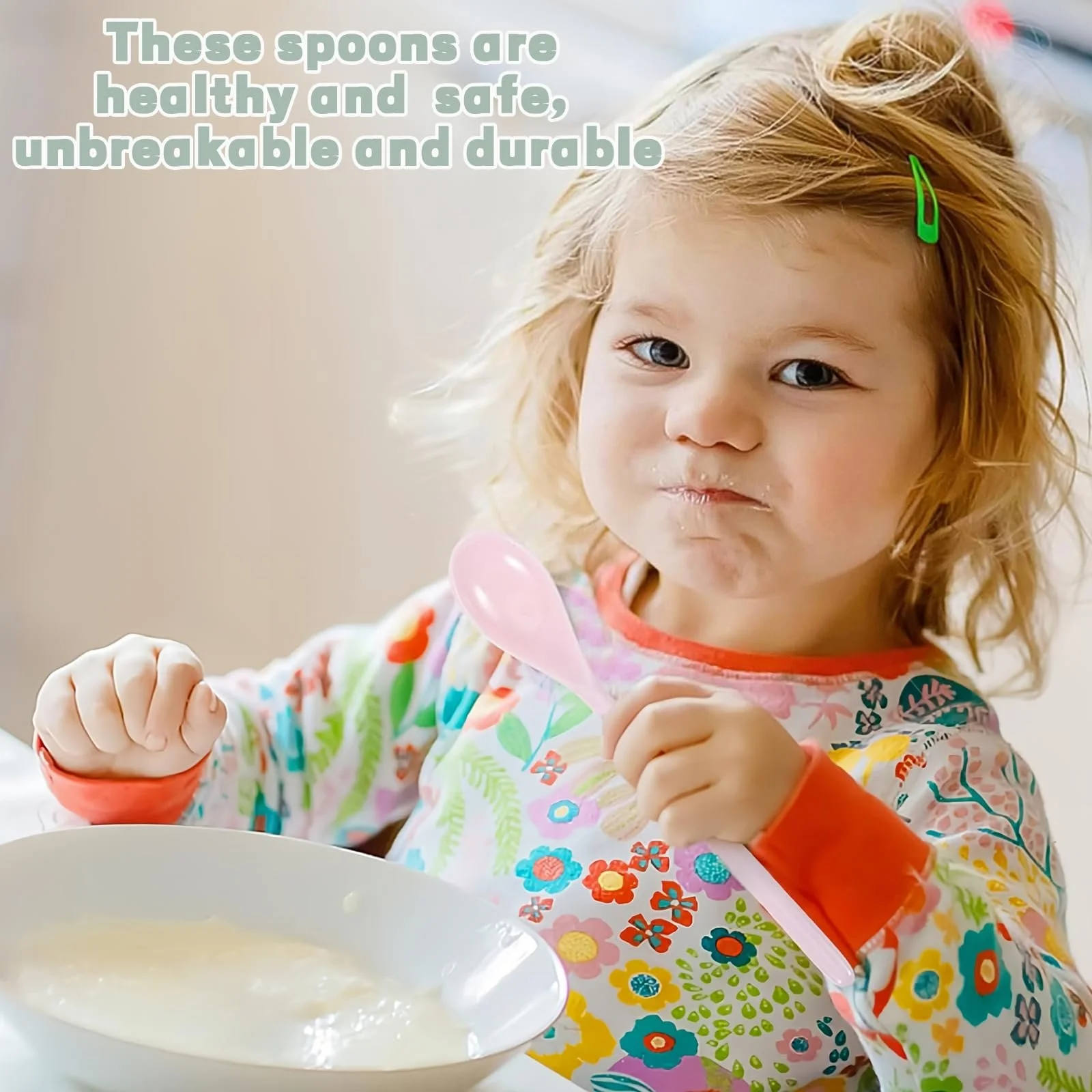 Ложка Пластикова Довга Різнокольорова, 5 шт, фото №5