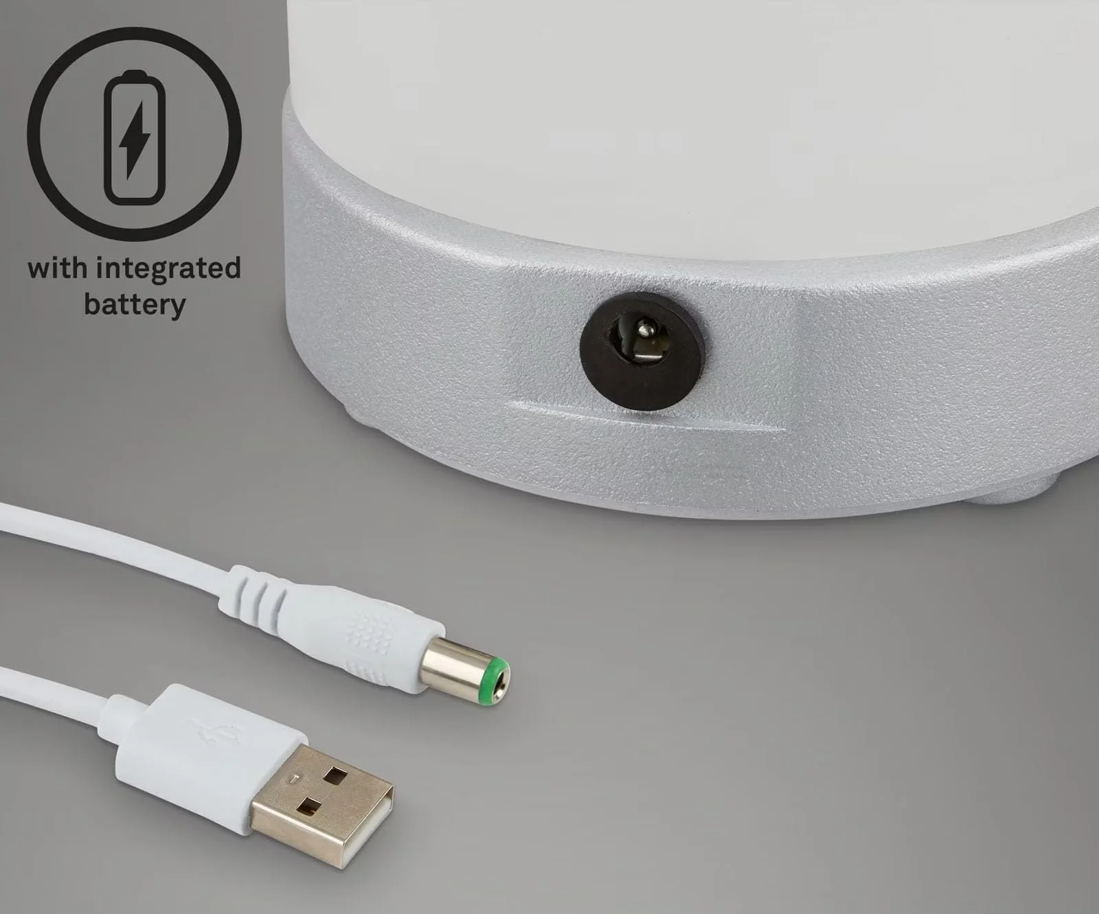 Настольная лампа BRILONER LED аккумуляторная с сенсорным управлением 24.5 x 12.5 см белая, фото №4