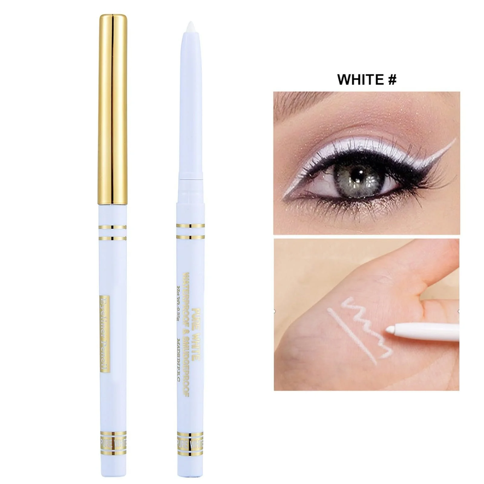 Гель-карандаш для подводки глаз Smooth Color Waterproof Non Smudge Durable Precision Tracing Eyeliner Gel Pen Sleeper Silkworm Pen Dof802, фото №7