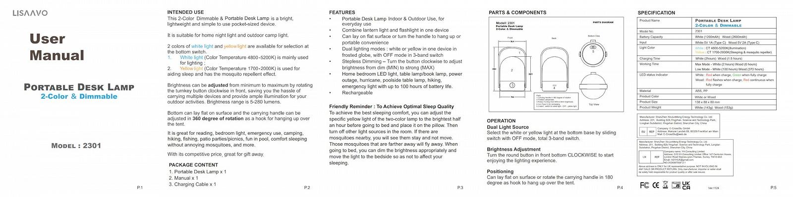 Настільна лампа світлодіодна бездротова з ручкою димована 2 кольори Wood, фото №10