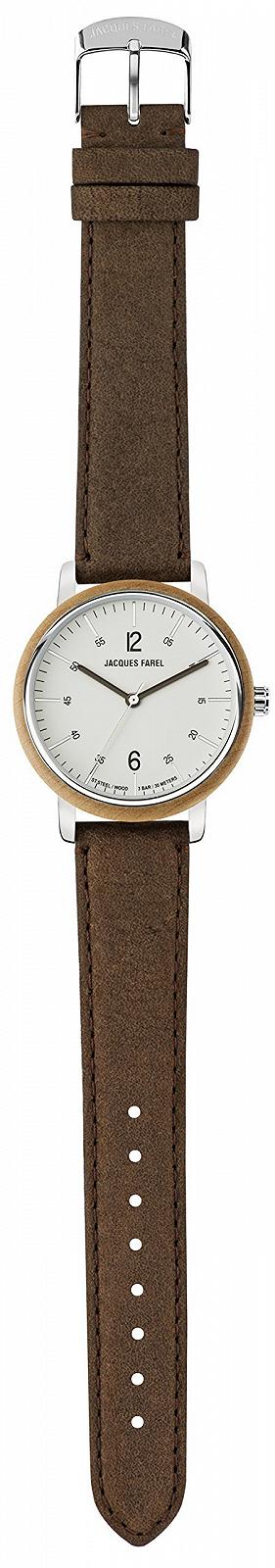 Жіночий годинник Дерев'яний Jacques FAREL Hayfield Maple Коричневий, фото №2