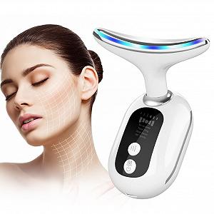 Масажер для Обличчя 4 режими, 45°C Нагрів, V Face Beauty Meter, Пристрій для Обличчя, Пристрої для Масажу Шиї, Електричний Тренажер для Підборіддя для Видалення Зморшок і Акне, Догляд за Обличчям, Глибоке Очищення - Фото 1