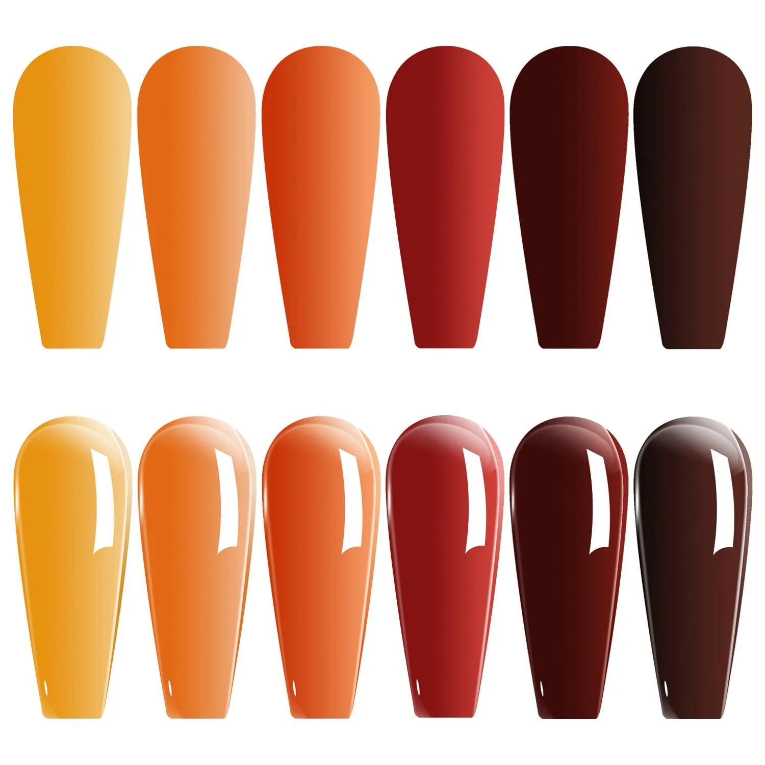 Гель-лак Vishine Amber Jelly Crystal, набір для УФ/LED манікюру, 6 кольорів, 8 мл, фото №5