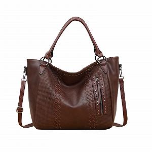 Сумка PORRASSO, жіноча, велика, з штучної шкіри, кавового кольору - Фото 1