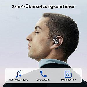 Навушники-перекладачі AI 3-в-1 Saymi з голосовим перекладачем 134 мовами з додатком 7 режимів - Фото 1