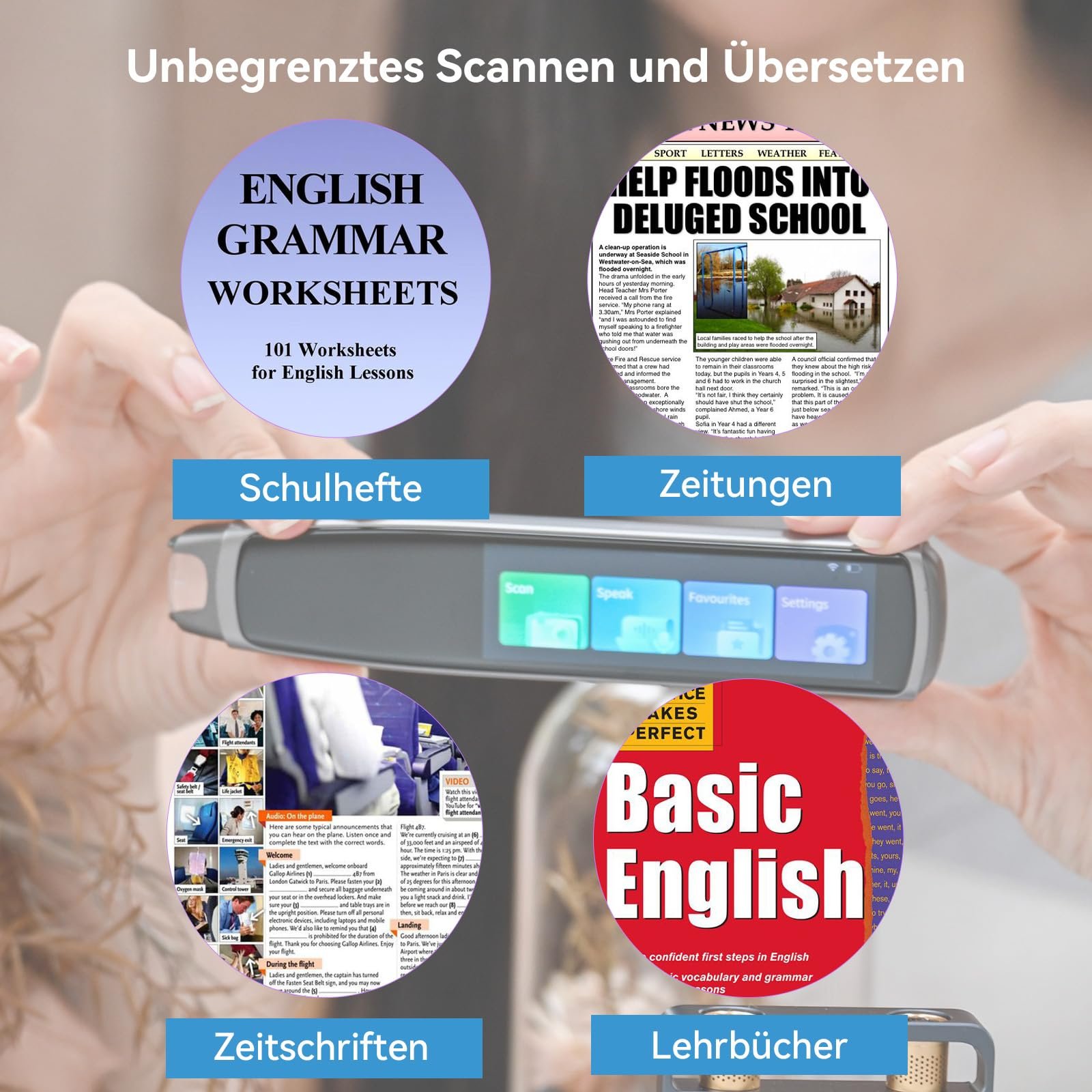 Ручка-сканер iFLYTEK для перекладу та вивчення мов, з інтегрованим словником Collins, фото №5 Ручка-сканер iFLYTEK для перекладу та вивчення мов, з інтегрованим словником Collins, фото №5
