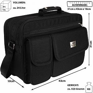 Сумка через плече EAAKIE Work Bag Flight Attendant чоловіча XXL, чорна synthetic.ua - Фото 1
