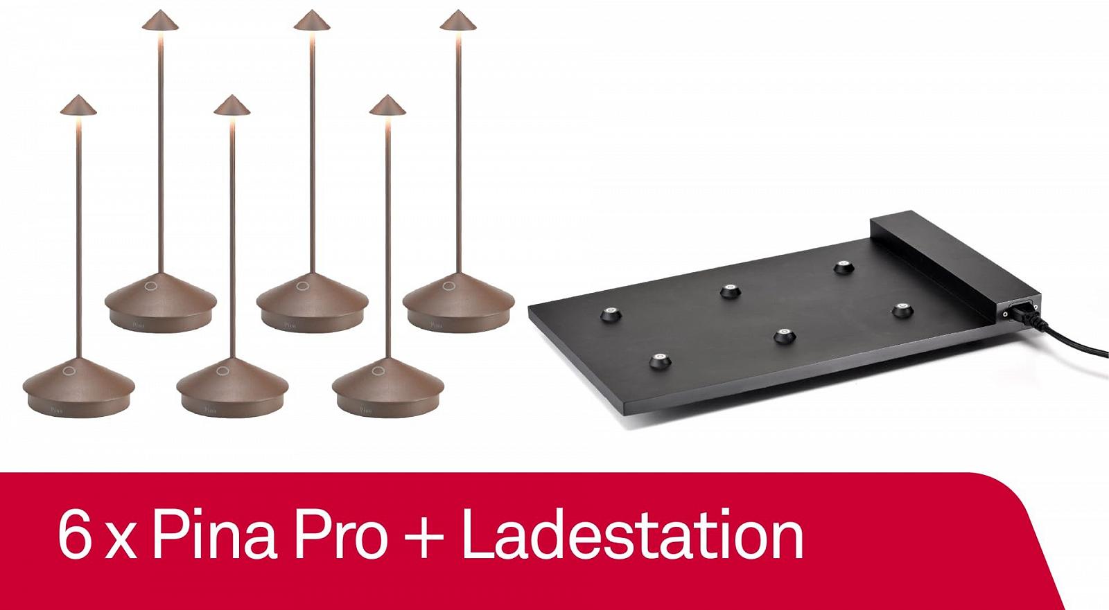 Настільна лампа Zafferano Pina Pro Набір 6 шт LED Акумуляторна Сенсорна Димер 29 см, фото №3