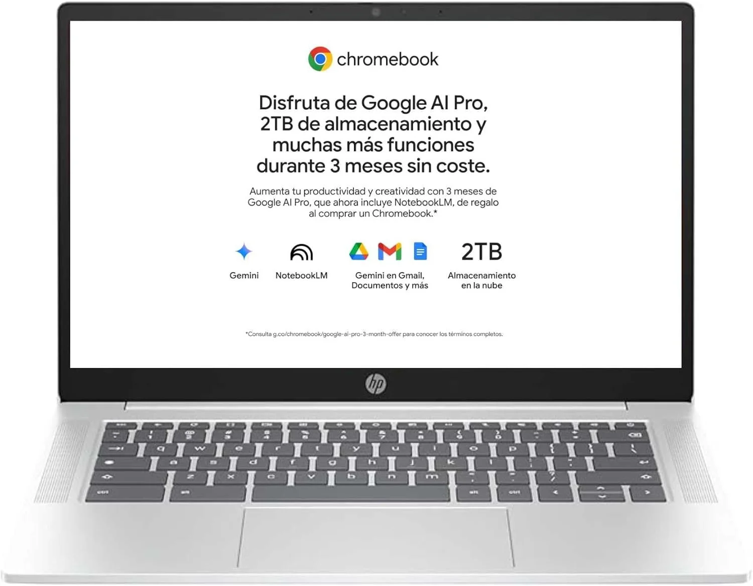 Ноутбук 14" HP Chromebook (14a-nf0001ns) Intel N100 RAM 8GB eMMC 128GB 11год батарея ChromeOS, фото №1