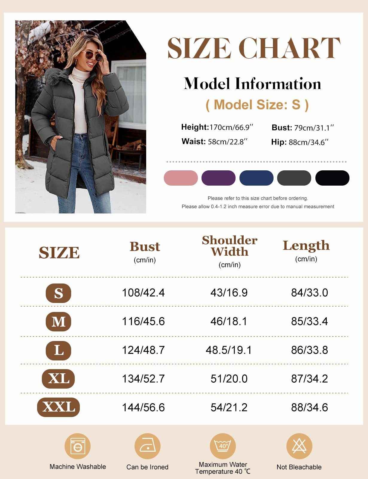 Зимова Куртка Vancavoo Жіноча, фото №6 Зимова Куртка Vancavoo Жіноча, фото №6