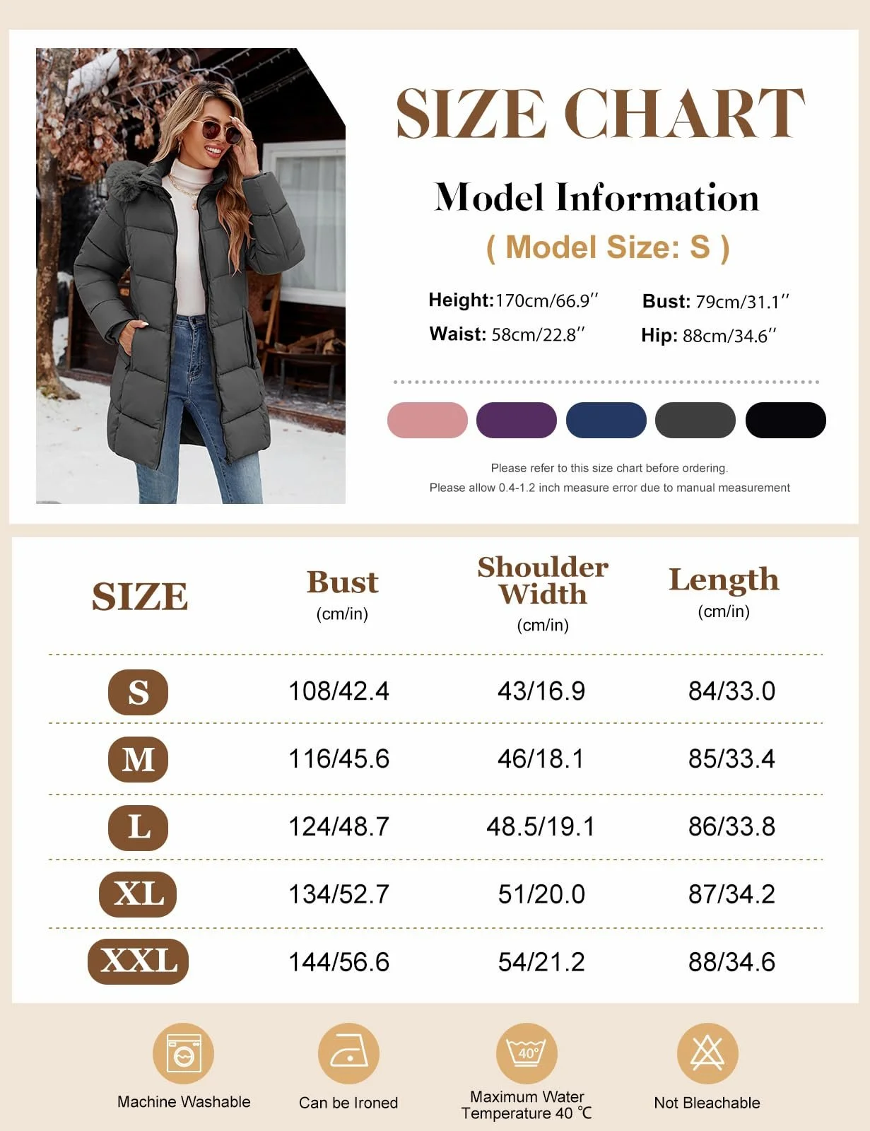 Зимова Куртка Vancavoo Жіноча, фото №6