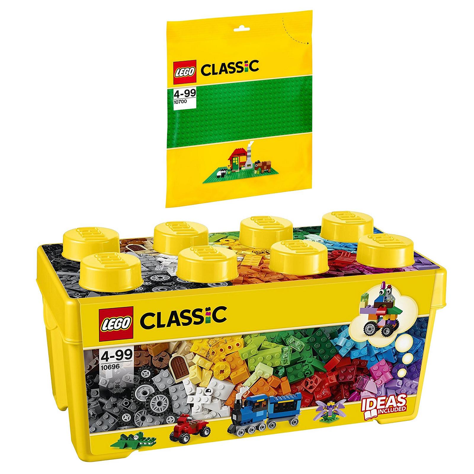Конструктор Lego Classic 10696 10700 Блоки для Будівництва + Зелені Основи, Набір з 2, фото №1