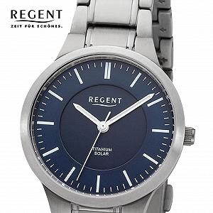 Солнечные часы Титан Regent Женские Металлический Ремешок Диаметр 30 мм (Синий) Серебристо-синий Браслет synthetic.ua - Фото 1