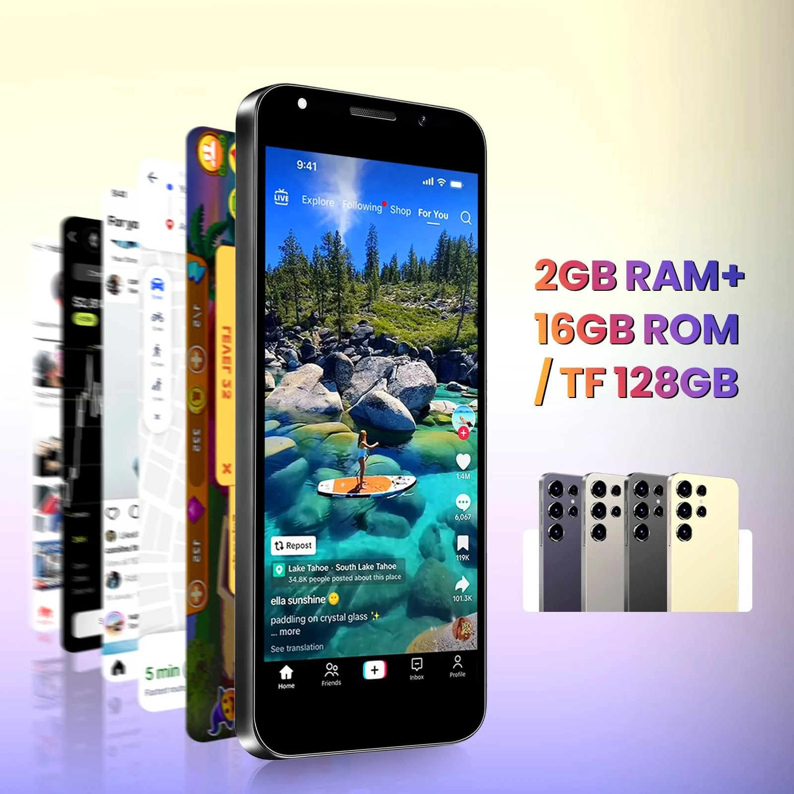 Смартфон T27 5.0 дюймов 2GB RAM 16GB ROM 4G LTE Grey, фото №4