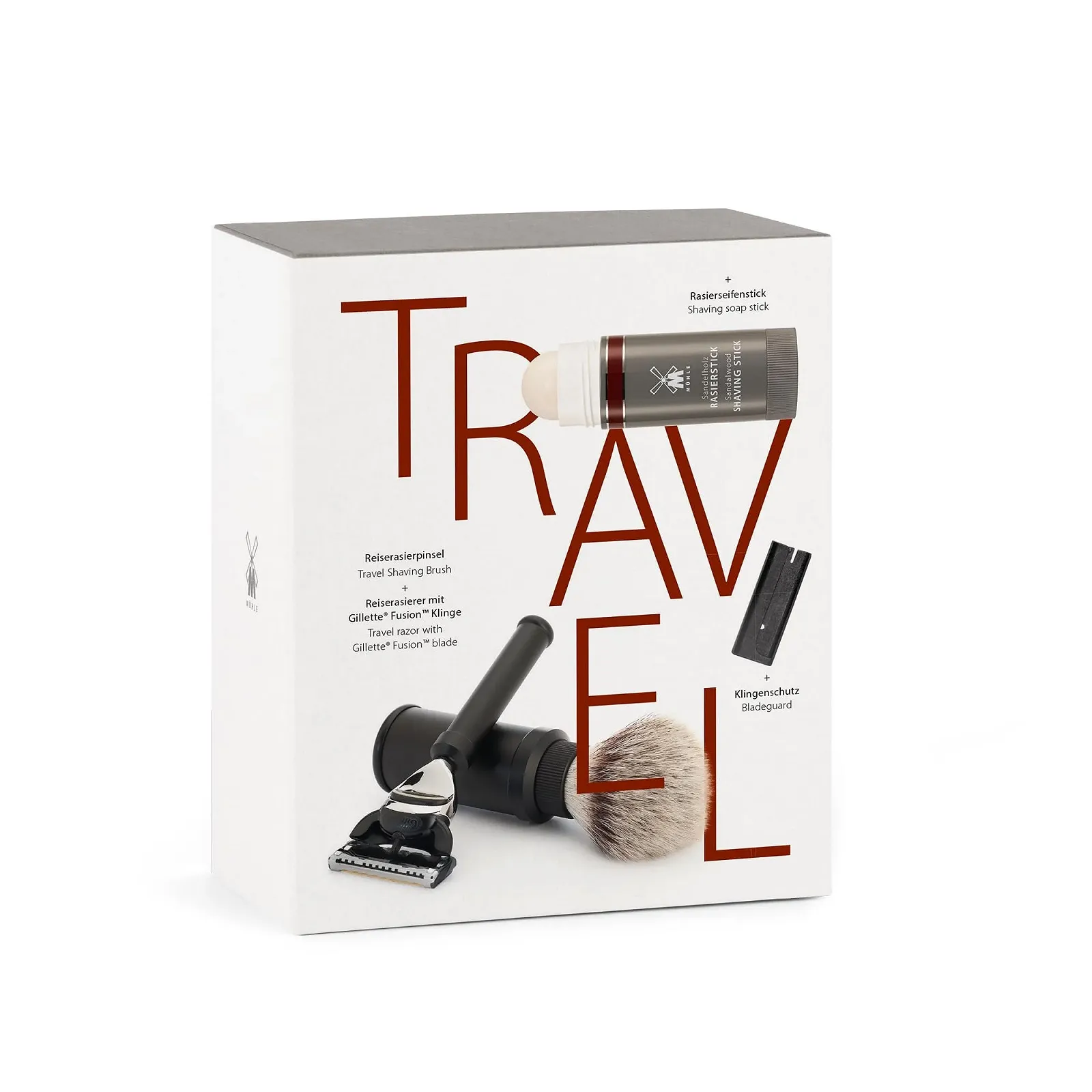 Подарочный набор для бритья MÜHLE Travel R 536 F дорожный 5 предметов Черный анодированный алюминий, фото №1 Подарочный набор для бритья MÜHLE Travel R 536 F дорожный 5 предметов Черный анодированный алюминий, фото №1