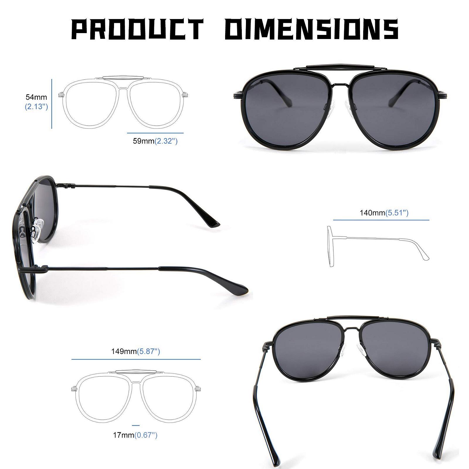 Поляризовані окуляри-авіатори FEISEDY B2700, металева оправа, захист UV400, класичні, унісекс, фото №6