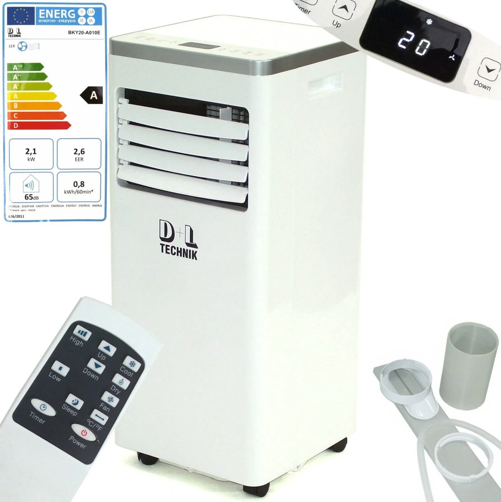 Мобільний кондиціонер AWZ 56188 7000-14000 BTU 5-в-1 Клас A, фото №1