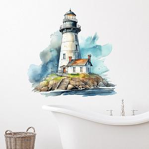 Наклейка на стіну GRAZDesign Маяк Північне море для ванної та плитки 58 x 57 см synthetic.ua - Фото 1