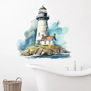 Наклейка на стіну GRAZDesign Маяк Північне море для ванної та плитки 58 x 57 см synthetic.ua - Фото 1