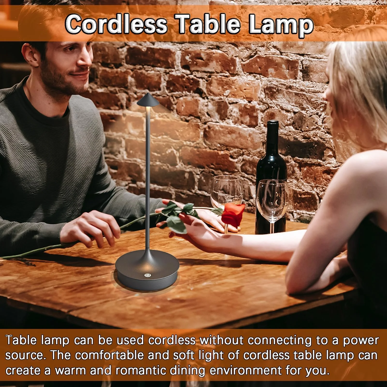 Настольная лампа Leomix LED беспроводная аккумуляторная 4000 мАч сенсорная диммируемая IP54, фото №8