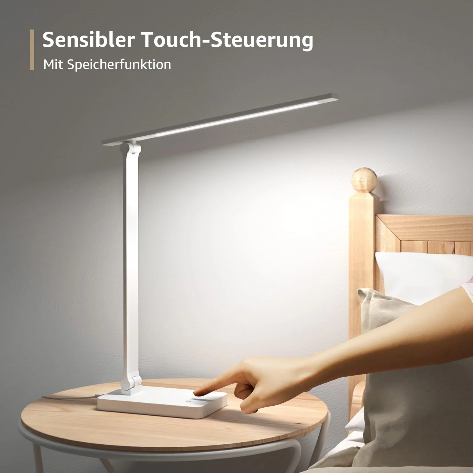 Настільна лампа Lepro LED 800 лм 3 кольори 5 рівнів яскравості Білий, фото №4