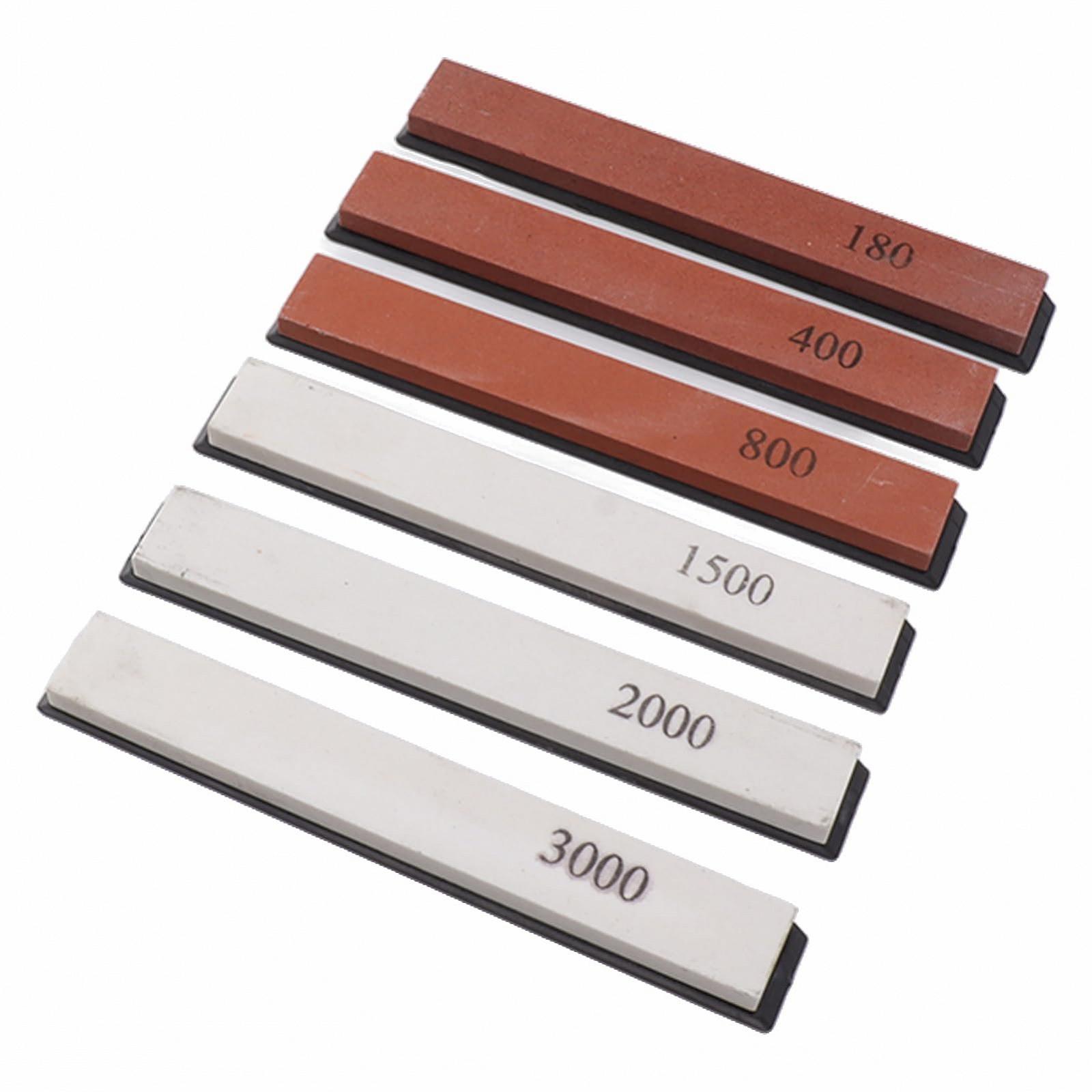Набор точильных камней для ножей Premium Corundum 6 шт. 150x20x7 мм белый и коричневый корунд, фото №6
