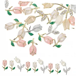 Набор для дизайна ногтей Healvian Металлические украшения для ногтей Крестики для маникюра для натуральных и искусственных ногтей, 4 шт. - Фото 1