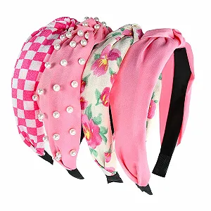 Обруч на голову Широкая розовая - Фото 1