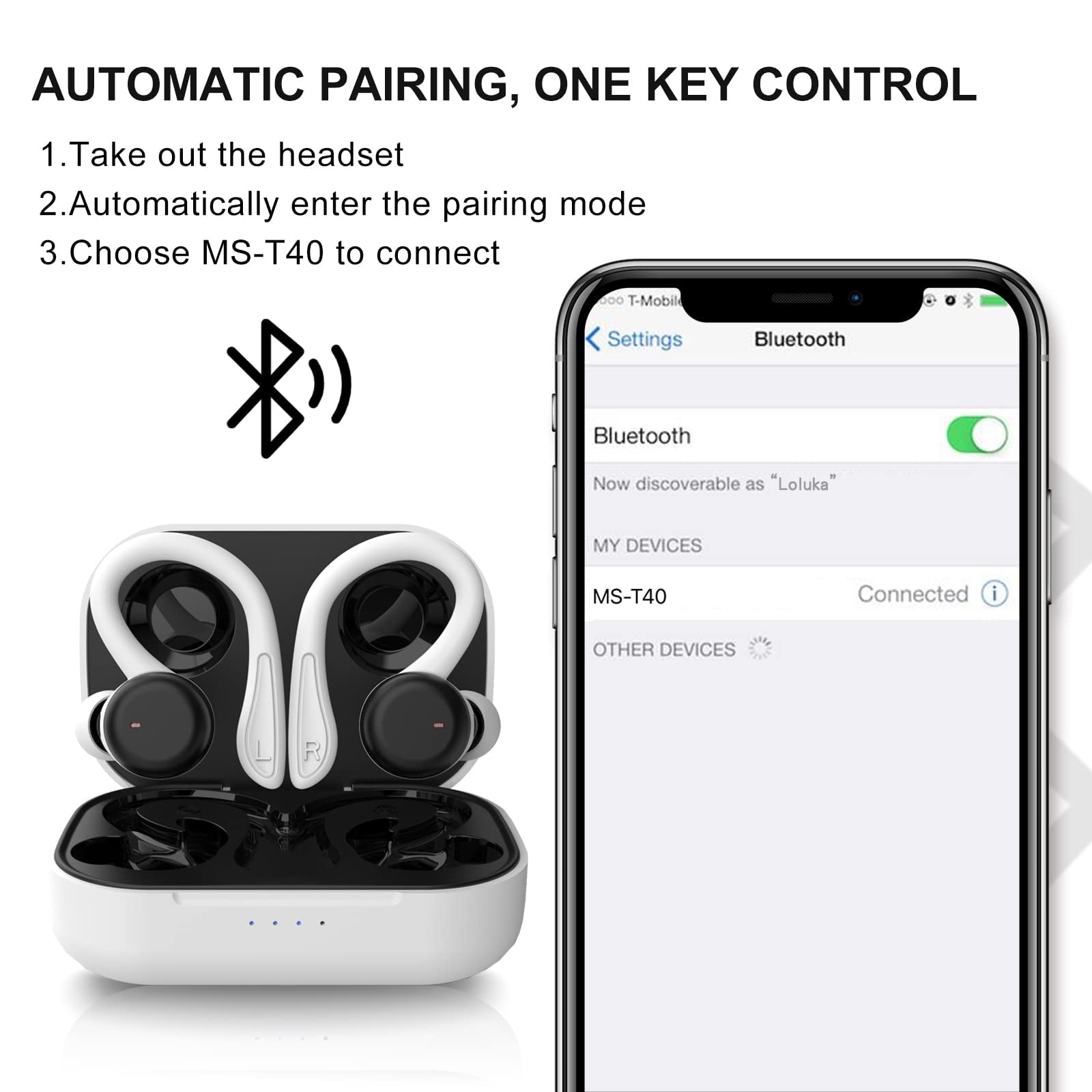 Навушники Xmenha Bluetooth Білий, фото №4