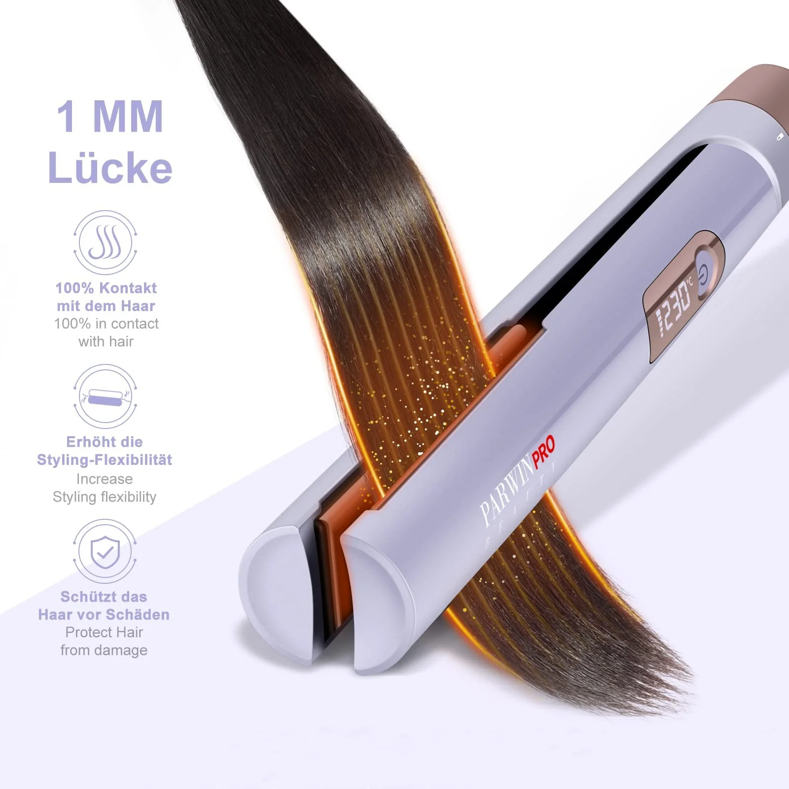 Набор для стайлинга 3-в-1 PARWIN PRO BEAUTY утюжок 25 мм, плойка 32 мм, щетка для выпрямления, съемный шнур питания, LED дисплей, мгновенный нагрев, фото №3 Набор для стайлинга 3-в-1 PARWIN PRO BEAUTY утюжок 25 мм, плойка 32 мм, щетка для выпрямления, съемный шнур питания, LED дисплей, мгновенный нагрев, фото №3