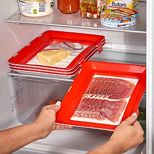 Контейнер для нарізки 3 Pagen 1 шт. штабельований червоний - Фото 1