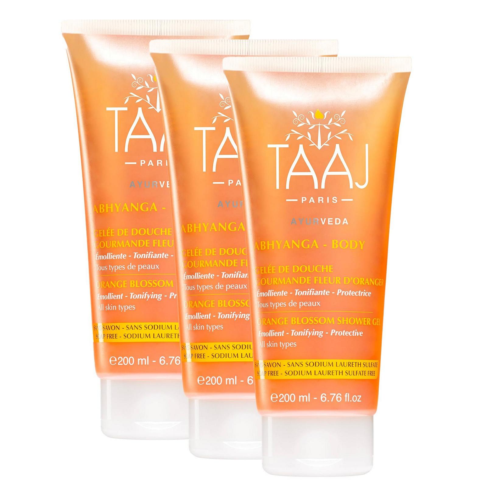 Гель для душу TAAJ Gourmande Orange Blossom зміцнюючий та відновлюючий 3 х 200 мл, фото №1