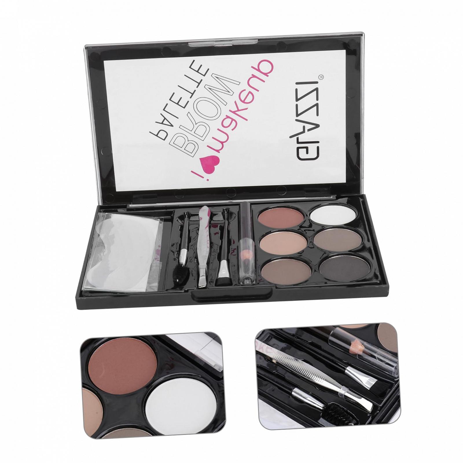 Набір Healvian 3 Sets Косметичний набір з тінями для брів і пензлем ABS, фото №3