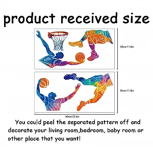 Наклейка на стіну SUPERDANT Basketball Player Watercolour synthetic.ua - Фото 1